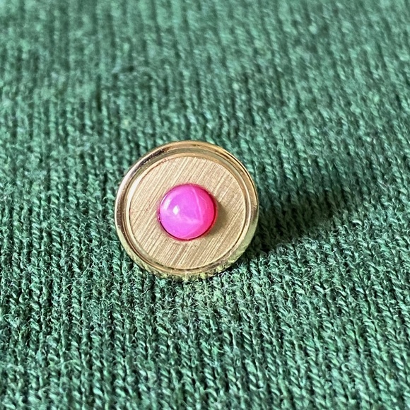 VTG I C.D. Foster I 14K Pink Star Ruby Tie Tac - Picture 9 of 16